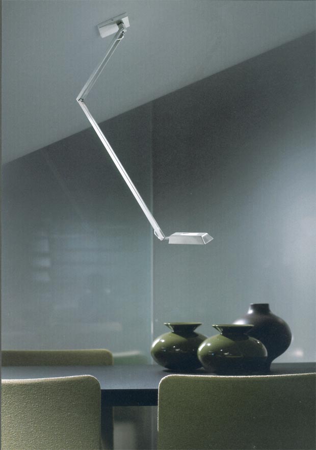 radicaal ticket Verblinding verstelbare hanglamp noustil Teknic ceiling 2 voor boven een tafel