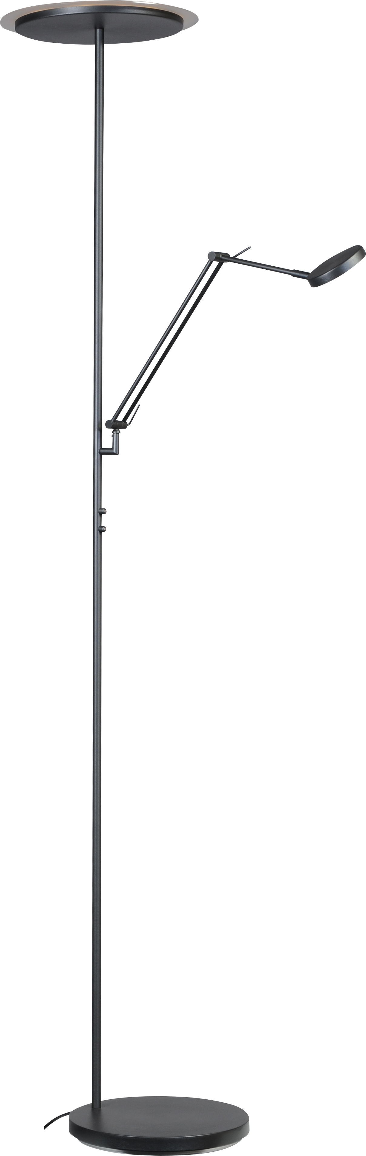 Zending Dosering Indica Moderne vloerlamp met leeslamp Masterlight Milan 1361-81-10-DW